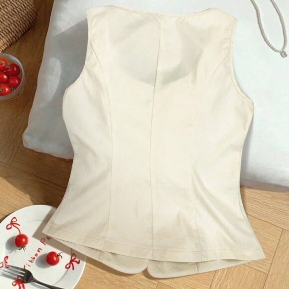 Women's Elegant 3d Floral Decor Front Button down Sexy Top - Picture 3 of 8